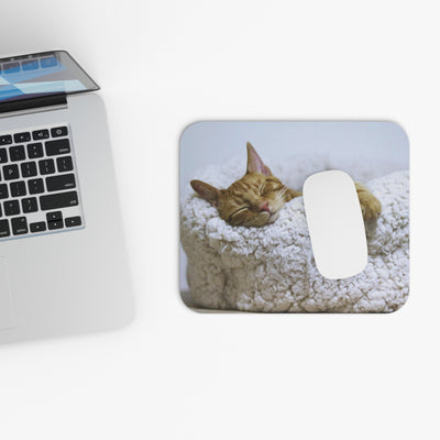 Cozy Cat Mouse Pad, Cat Lover Gift, Cute Desk Accessory, Animal Decor, Home Office Essentials