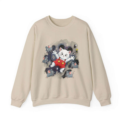 Watercolor Cat painting Unisex Crewneck Sweatshirt style 2