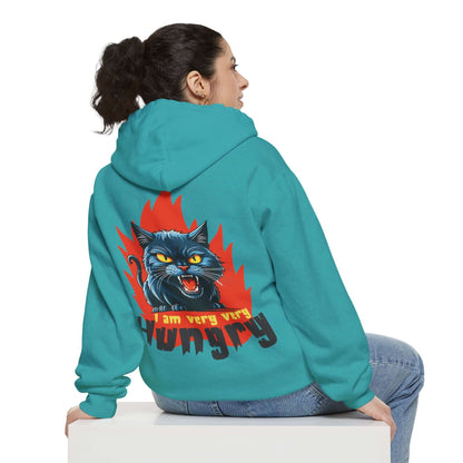I am very very Hungry - Cartoon Cat Unisex Pullover Hoodie