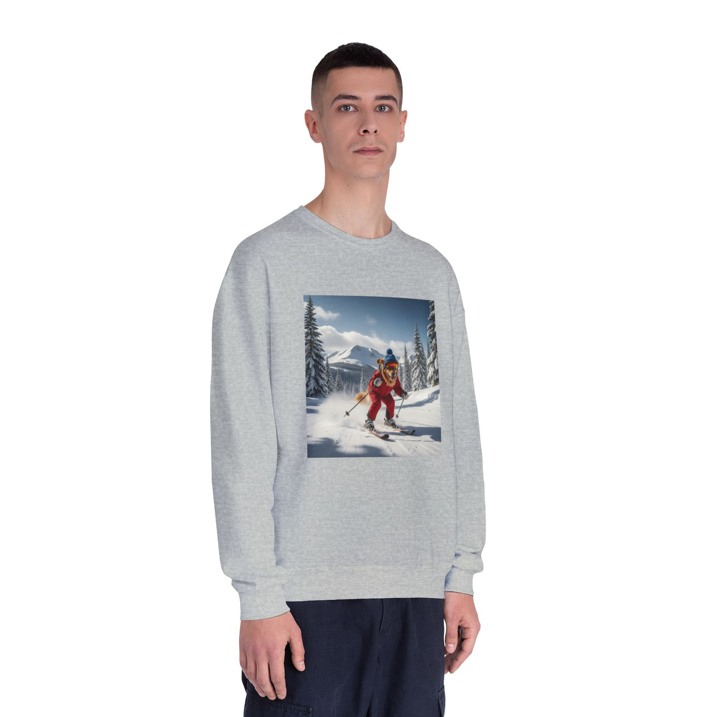 Skiing Dog Unisex NuBlend® Crewneck Sweatshirt