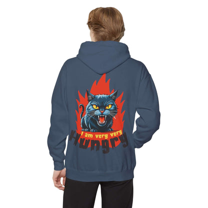 I am very very Hungry - Cartoon Cat Unisex Pullover Hoodie