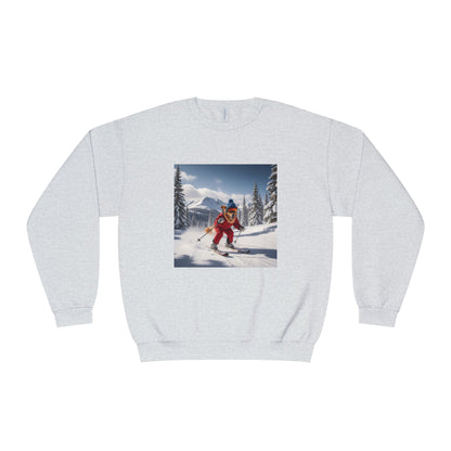 Skiing Dog Graphic Unisex NuBlend Crewneck Sweatshirt