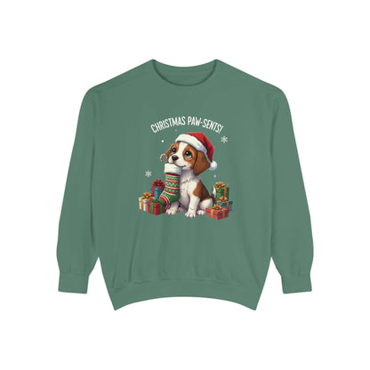 Puppy wait for Christmas presents Unisex Crewneck Sweatshirt style 3