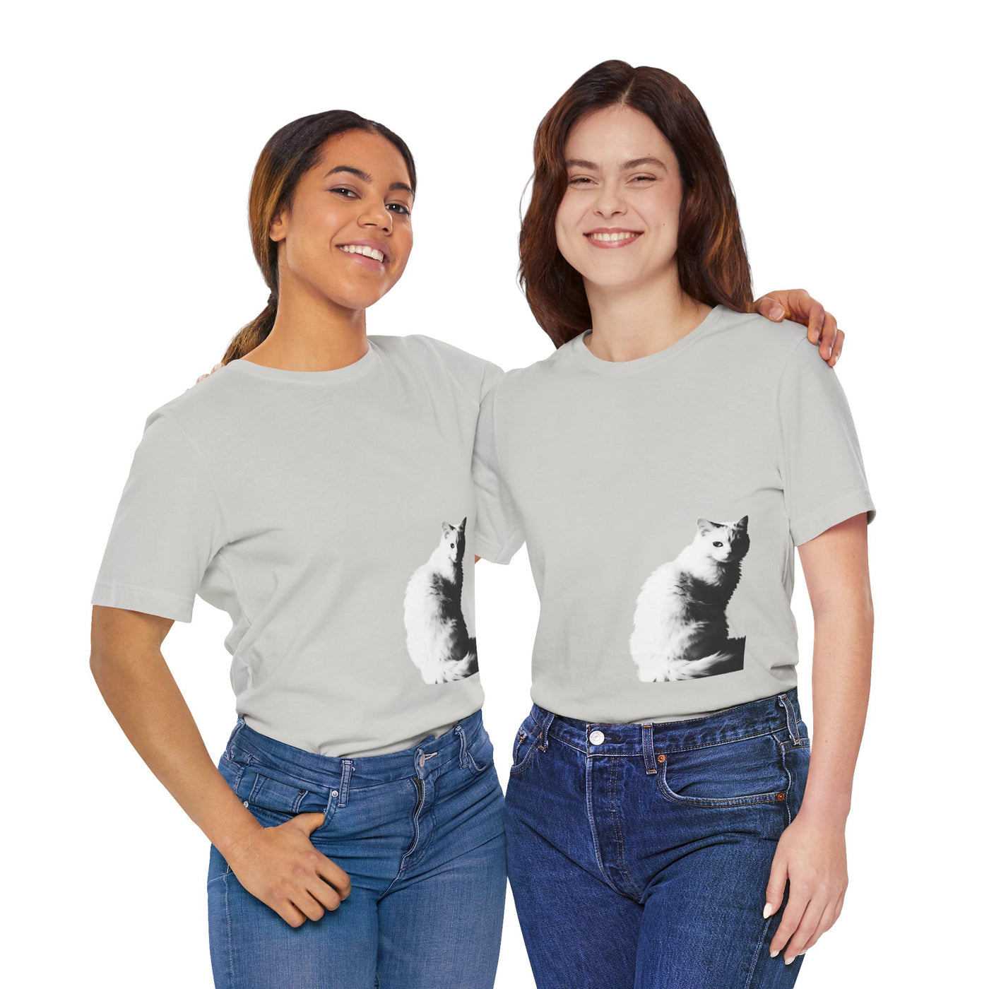 Cat Lover outlined style 1 Unisex Tee, Cat T-Shirt, Gifts for Cat Owners, Cute Cat Apparel, Pet Lover's Shirt, Everyday Casual Wear