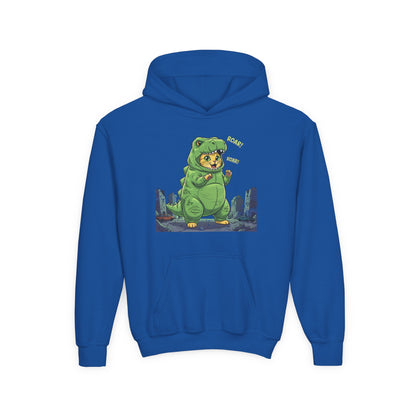 Cat cosplay Godzilla Unisex Kids Hoodie style 2