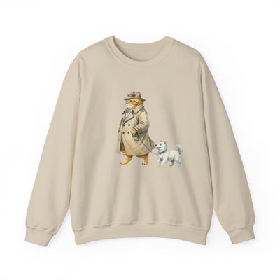 Watercolor painting style 11 Men & Women Cute Cat Pile Crewneck Sweatshirt
