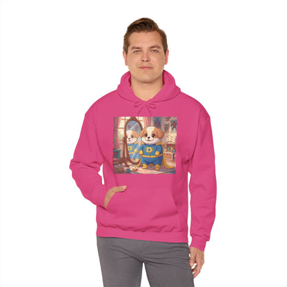 Dog cosplay Superman Funny Design Unisex Hoodie style 2