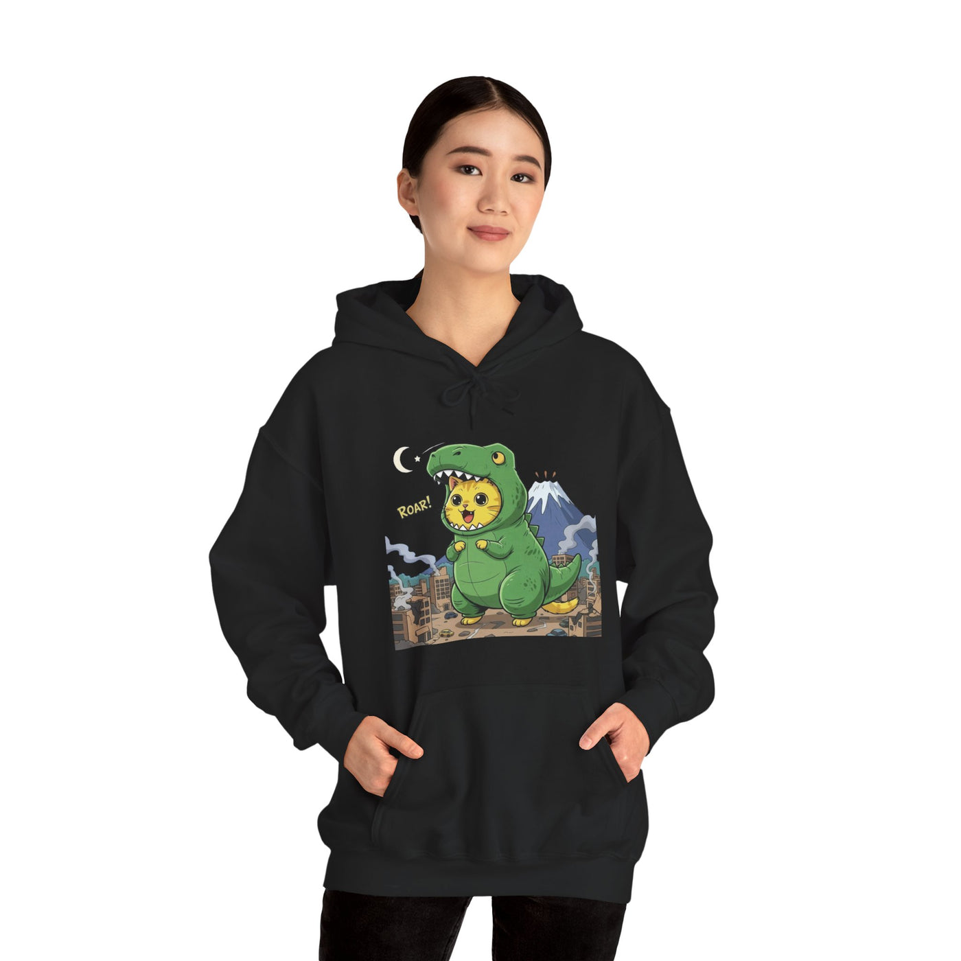 Cat cosplay Godzilla style 1 Unisex Hoodie - Fun & Playful Design
