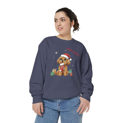 Puppy wait for Christmas presents Unisex Crewneck Sweatshirt style 8