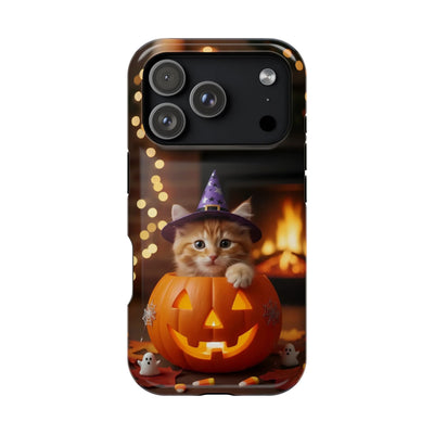 Halloween cute kitten photo style 3 Magnetic Phone Case, Cat Lover Gift, Impact-Resistant iPhone Case, Funny Pet Accessory, Unique Animal Design
