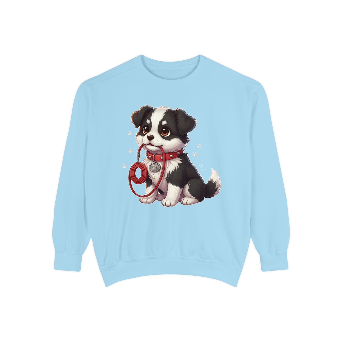 Cute Dog Walk Time style 1 Cozy Graphic Unisex Crewneck Sweatshirt