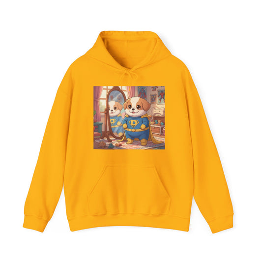 Dog cosplay Superman Funny Design Unisex Hoodie style 2