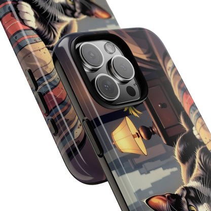 Cat on the bed - Tough Phone Case for Apple iPhone & Samsung Galaxy, Cute Pet Accessories, Gift for Cat Lovers
