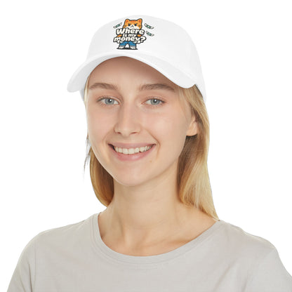 Where is my money Cute Cat Low Profile Cap Hat