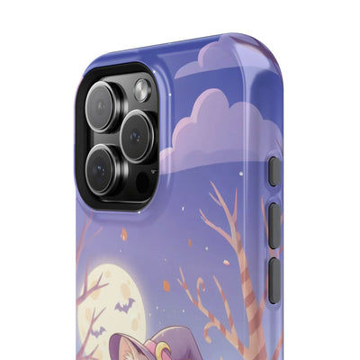 Halloween cute kitten anime style 1 Magnetic Phone Case, Cat Lover Gift, Impact-Resistant iPhone Case, Funny Pet Accessory, Unique Animal Design