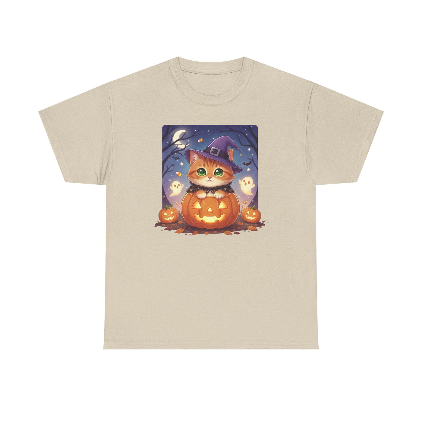 Halloween cute kitten anime style 2 Unisex Tee - Cute Cat T-Shirt for Pet Lovers, Cat Owners, Sports Enthusiasts, Gifts for Animal Lovers, Casual Everyday Wear