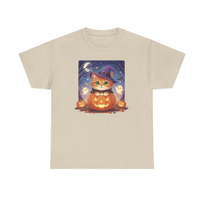 Halloween cute kitten anime style 2 Unisex Tee - Cute Cat T-Shirt for Pet Lovers, Cat Owners, Sports Enthusiasts, Gifts for Animal Lovers, Casual Everyday Wear
