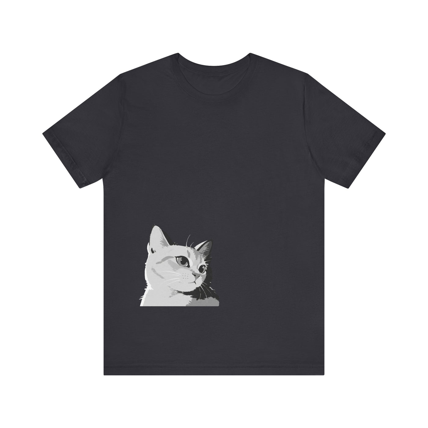 Cat Lover outlined style 2 Unisex Tee, Cat T-Shirt, Gifts for Cat Owners, Cute Cat Apparel, Pet Lover's Shirt, Everyday Casual Wear
