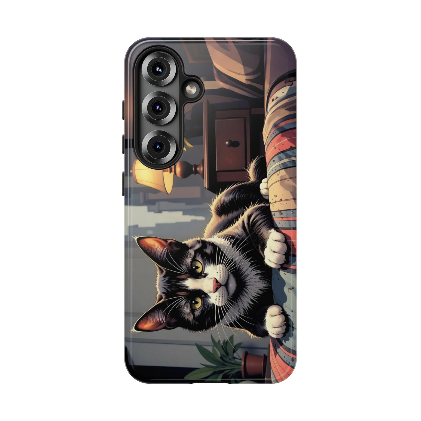 Cat on the bed - Tough Phone Case for Apple iPhone & Samsung Galaxy, Cute Pet Accessories, Gift for Cat Lovers