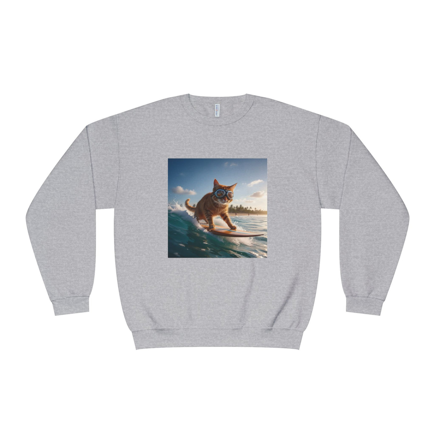 Surfing Cat style 1 Unisex NuBlend® Crewneck Sweatshirt