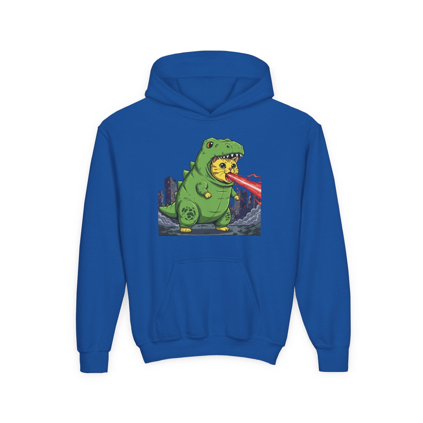 Cat cosplay Godzilla Unisex Kids Hoodie style 4