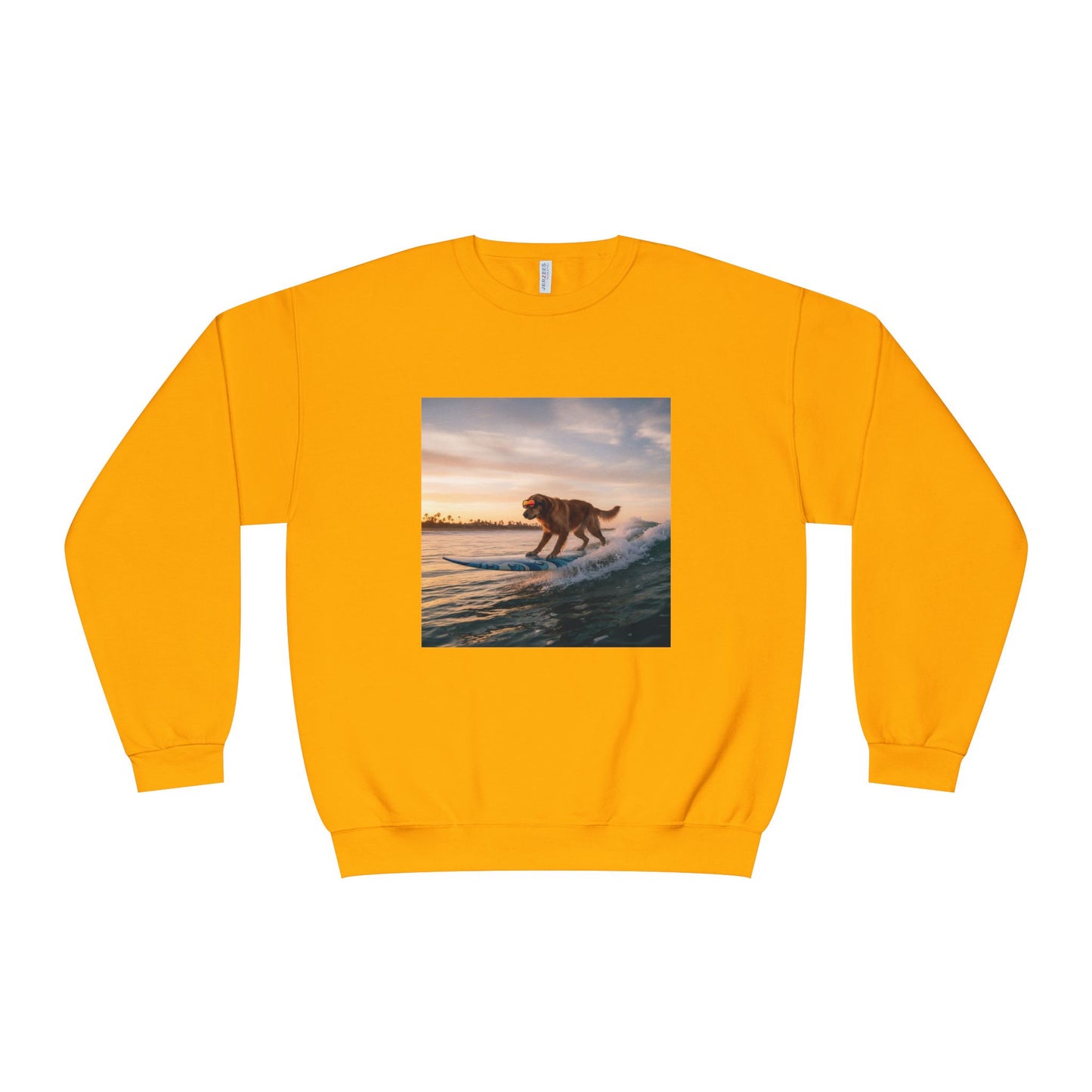 Surfing Dog Graphic Unisex NuBlend Crewneck Sweatshirt style 2