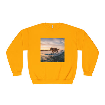 Surfing Dog Graphic Unisex NuBlend Crewneck Sweatshirt style 2