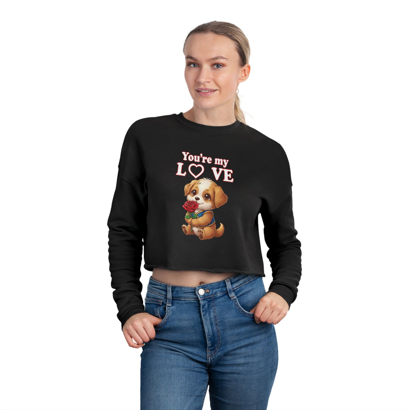 Cropped Dog Lover Sweatshirt - You're My Love style 1