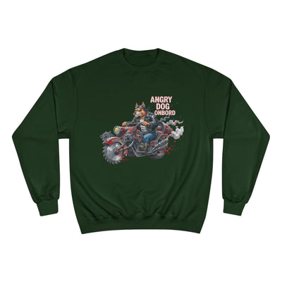 Angry Dog Onboard Graphic style 3 Champion Crewneck Sweatshirt for Gamers & Sci‑Fi Fans