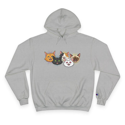 Playful Cat Champion Unisex Hoodie | Cozy Cat Lover Pullover, Pet Themed Gift, Cute Animal Apparel, Perfect for Cat Days