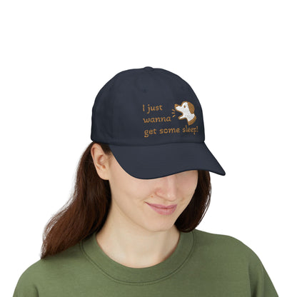 I Just Wanna Get Some Sleep Funny Dog Embroidered Dad Cap Hat