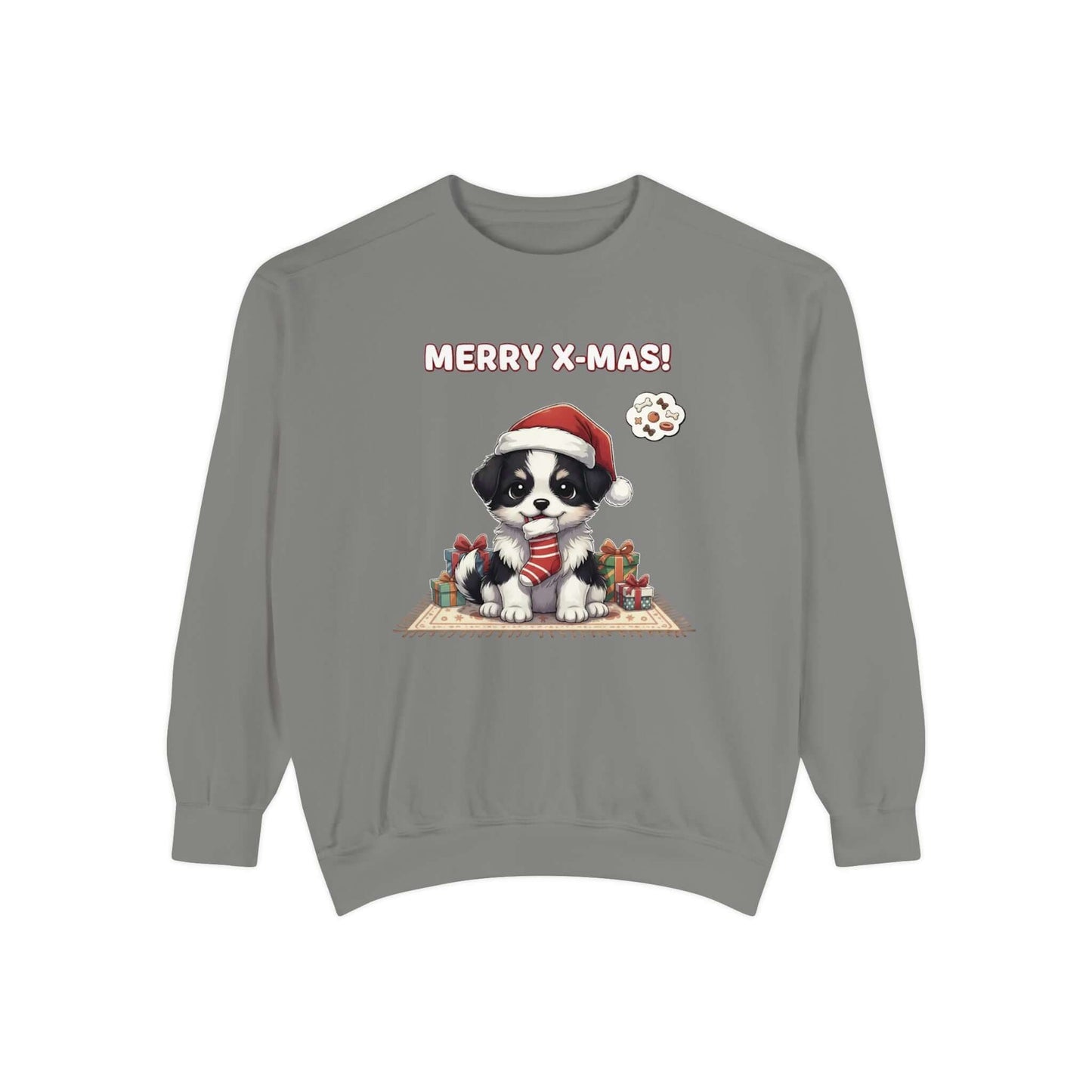 Puppy wait for Christmas presents Unisex Crewneck Sweatshirt style 7