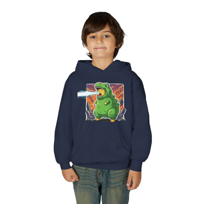 Cat cosplay Godzilla style 3 Unisex Kids Hoodie - Fun & Cozy Heavy Blend Sweatshirt with Cute Design