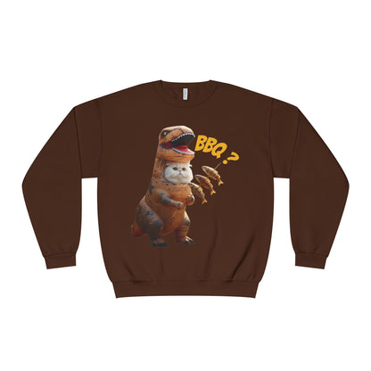 Tyrannosaurus Cat BBQ Unisex NuBlend Crewneck Sweatshirt