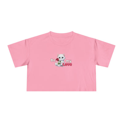 Cute Graphic Crop Tee - 'Be my Love', Women's Fashion, Gift for Animal Lovers, Casual Outfit, Summer Style, Funny Shirt
