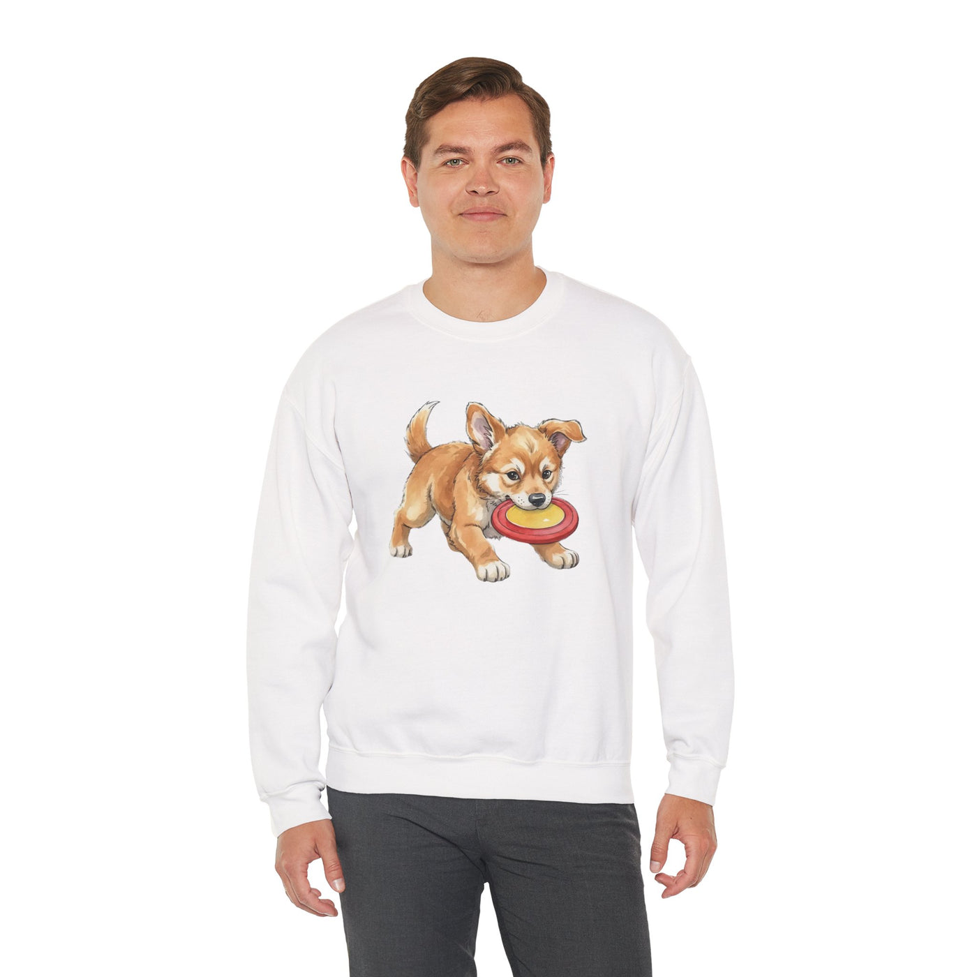 Watercolor painting style 8 Men & Women Cute Cat Pile Crewneck Sweatshirt