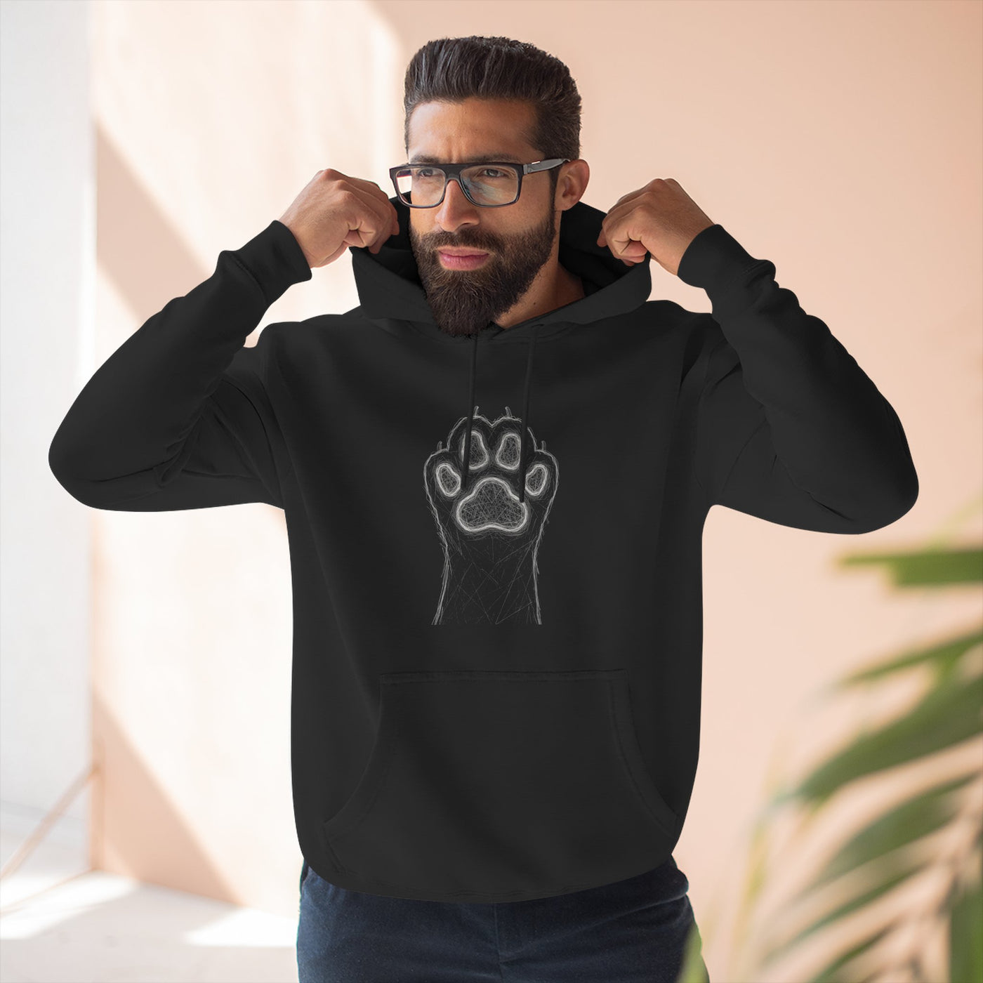Cat Paw-Inspired Fleece Hoodie for Cozy Comfort