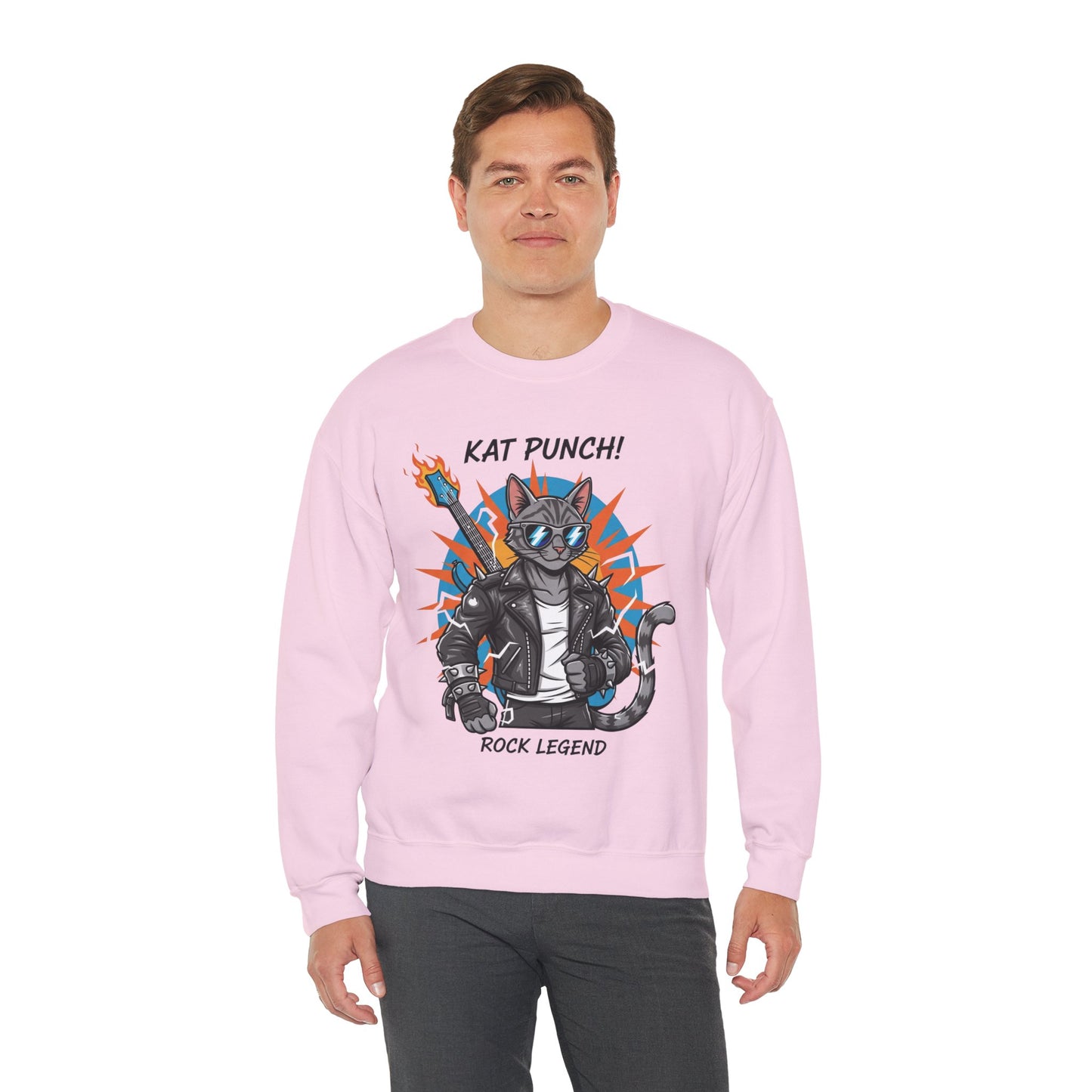 Cool Cat Unisex Heavy Blend Crewneck Sweatshirt style 1
