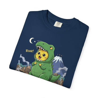 Cat cosplay Godzilla Funny Design Unisex T-Shirt style 1