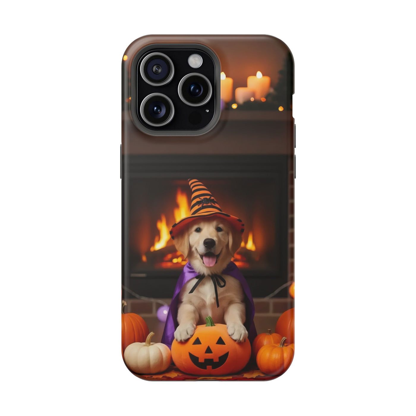 Halloween cute puppy photo style 1 Magnetic Impact-Resistant Phone Case, Cute Dog Design, Pet Owner Gift, Animal Lover Accessory, Birthday Gift for Dog Lovers