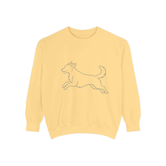 Running Dog Shadow Cozy Graphic Unisex Crewneck Sweatshirt style 1