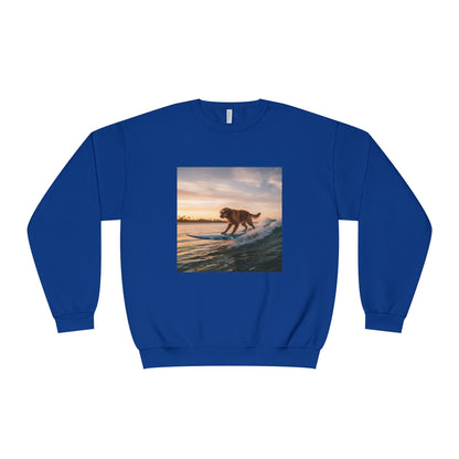 Surfing Dog Graphic Unisex NuBlend Crewneck Sweatshirt style 2