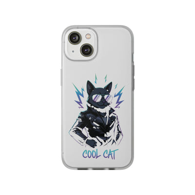 Cool Cat Anime style Flexi Case for Cat Lovers