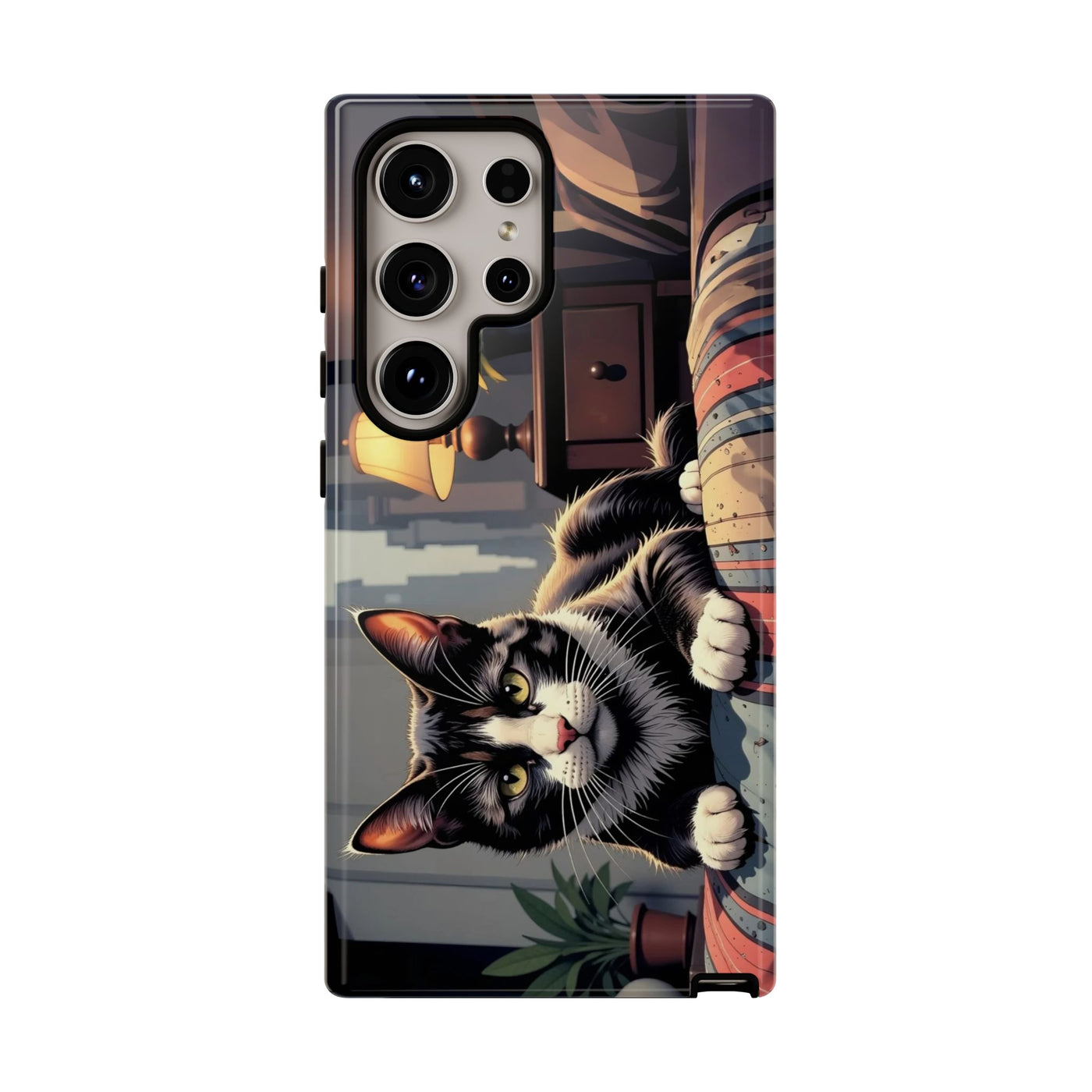 Cat on the bed - Tough Phone Case for Apple iPhone & Samsung Galaxy, Cute Pet Accessories, Gift for Cat Lovers