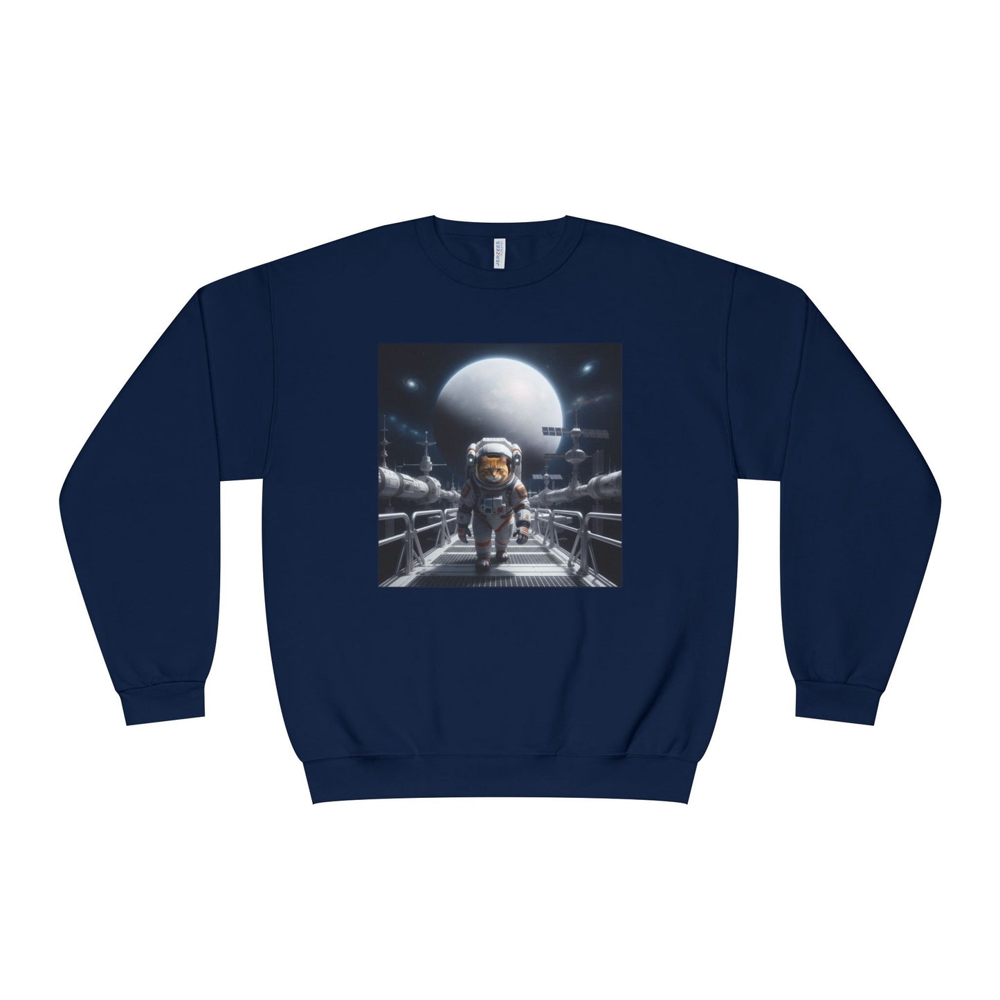 Space Cat Unisex NuBlend Crewneck Sweatshirt style 2