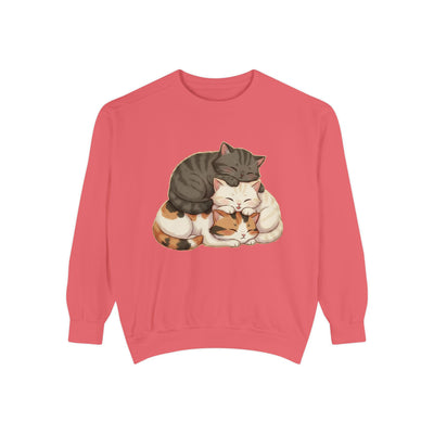 3 Cute Sleeping Cats style 3 Cozy Graphic Unisex Crewneck Sweatshirt