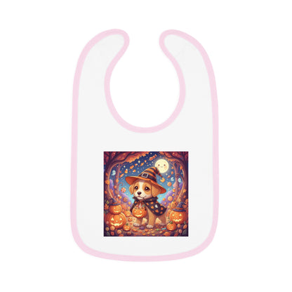 Halloween Puppy Baby Bib | Cute Baby Bib for Feeding | Fall Gift, Baby Shower Present, Toddler, Infant Accessories