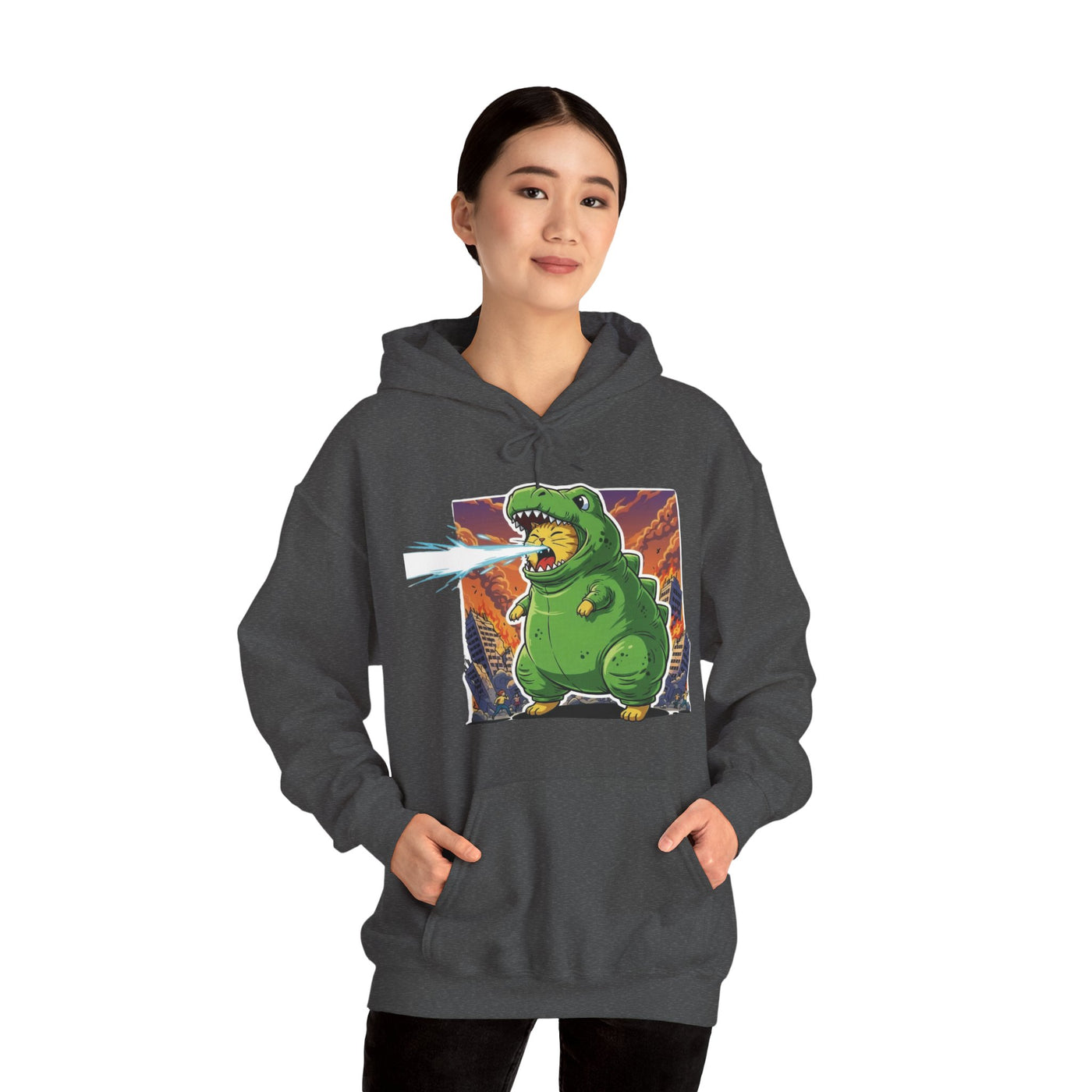Cat cosplay Godzilla style 3 Unisex Hoodie - Fun & Playful Design