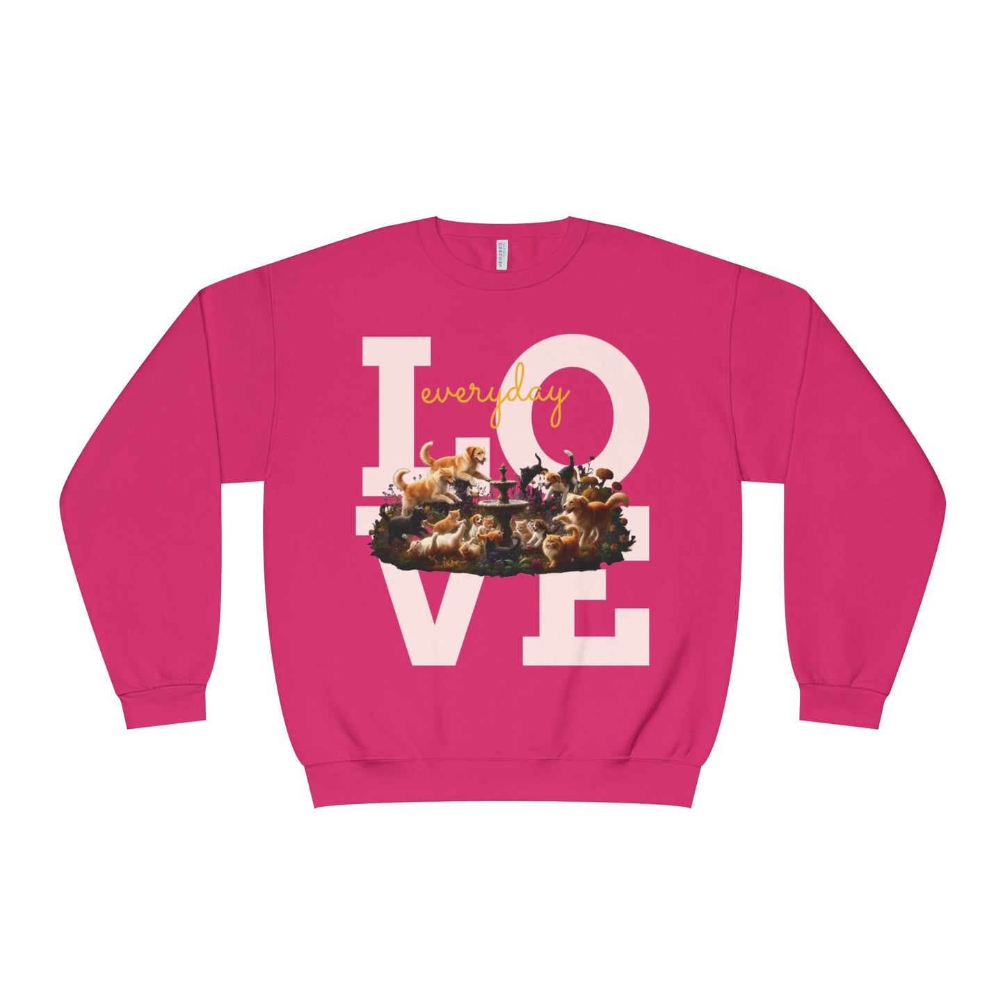 Love Everyday Cats & Dogs Unisex NuBlend Crewneck Sweatshirt