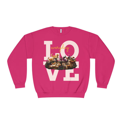 Love Everyday Cats & Dogs Unisex NuBlend Crewneck Sweatshirt